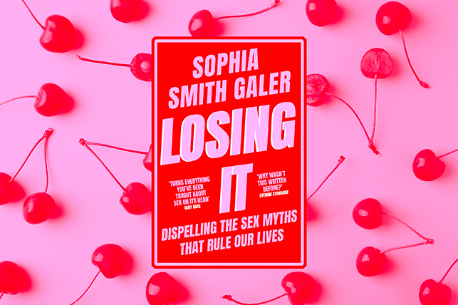 The cover of Losing It is against a pink background of cherries.