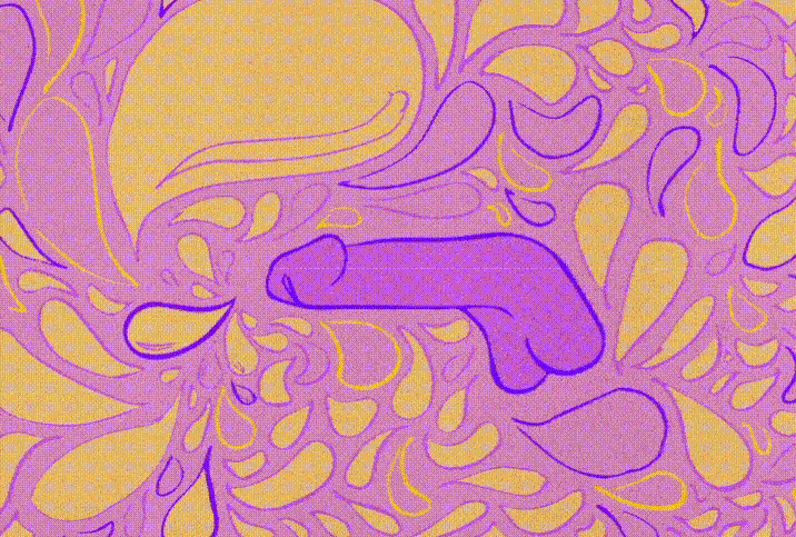 color changing penis with psychedelic flowers