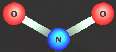 The silver nitrate molecule diagram.