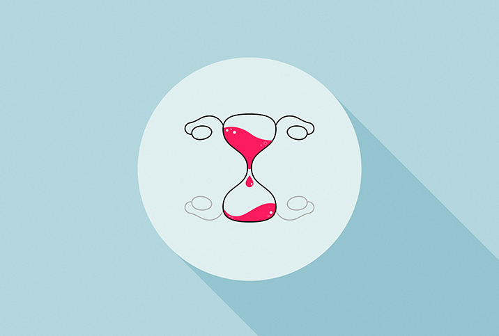 The female reproductive system is in the shape of an hourglass with blood instead of sand.