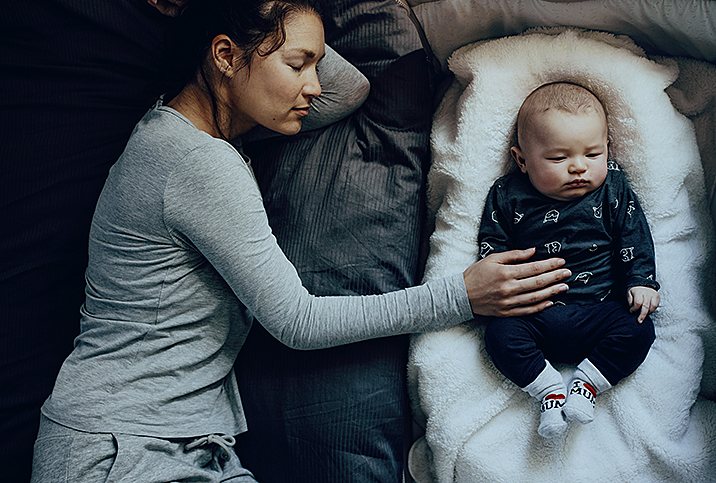 Safest way to co sleep with a outlet newborn