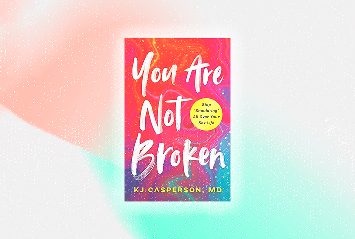 The cover of You Are Not Broken is on a pink, white, and mint background.