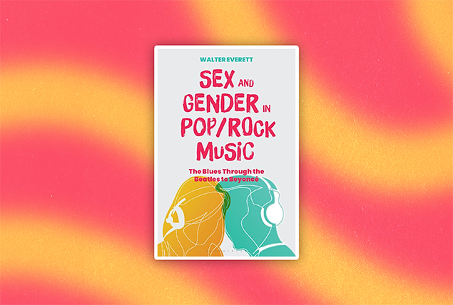 "Sex and Gender in Pop/Rock Music" book cover with yellow and pink wavy background