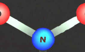 The silver nitrate molecule diagram.