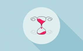 The female reproductive system is in the shape of an hourglass with blood instead of sand.