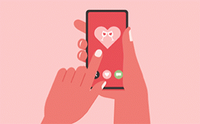 finger-pressing-on-cellphone-dating-app