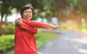 A-woman-over-60-stretches-before-exercise