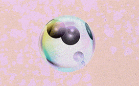 A bubble signifying a placenta breaks against a pinkish background.