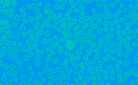 Green cells sit against a blue background and disappear into the background with only a blue ITP cell remaining.