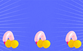 Two small yellow balloons sit side-by-side with a pink long balloon blowing up like an erection.