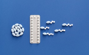 A packet of birth control stops semen made of pills from getting to an ovary made of pills.